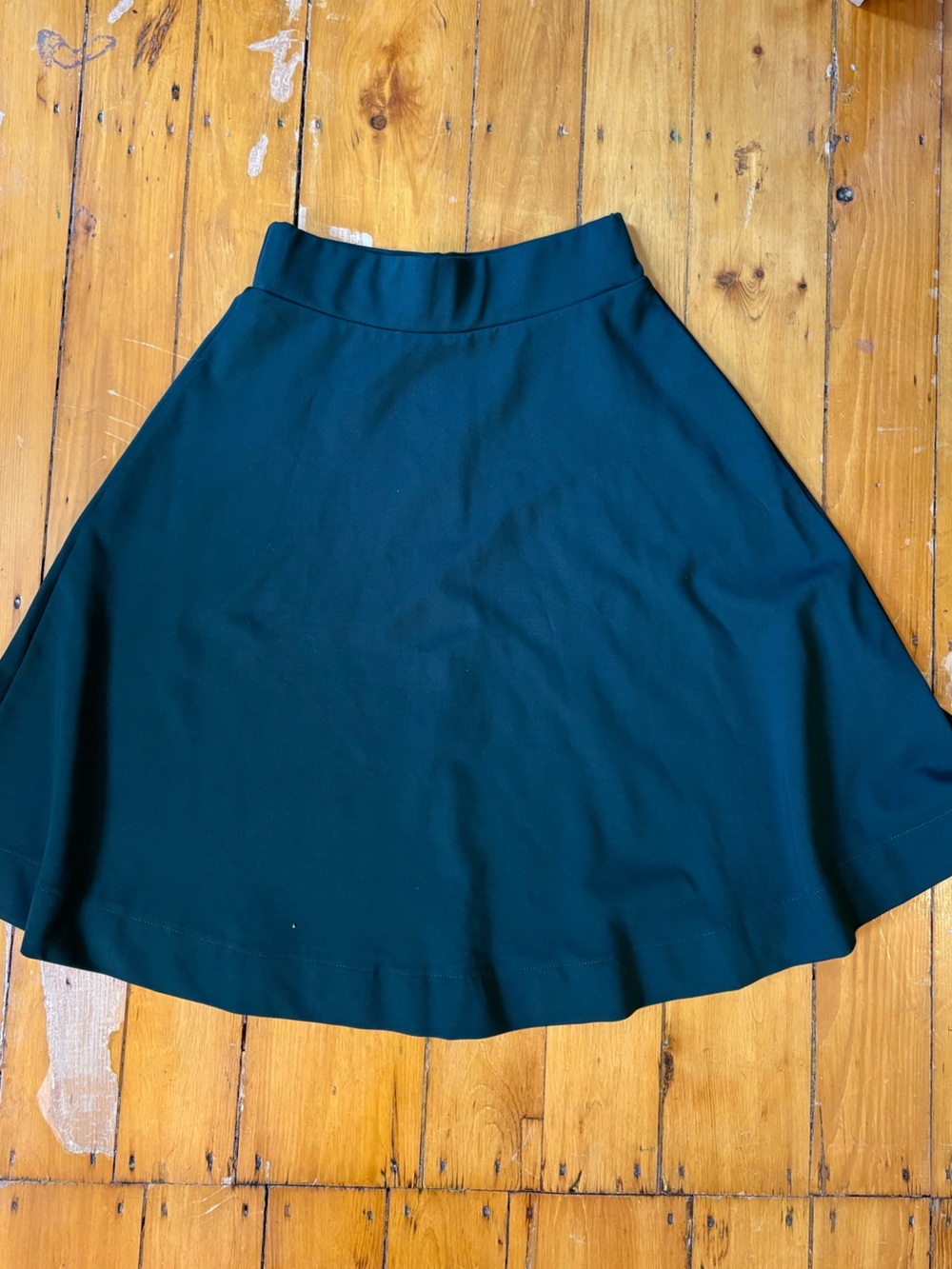 Flattering A-Line Midi Skirt in Deep Teal